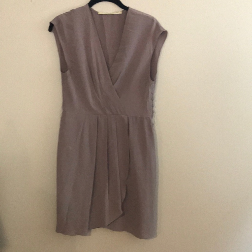 Twelfth Street gray silk dress size S